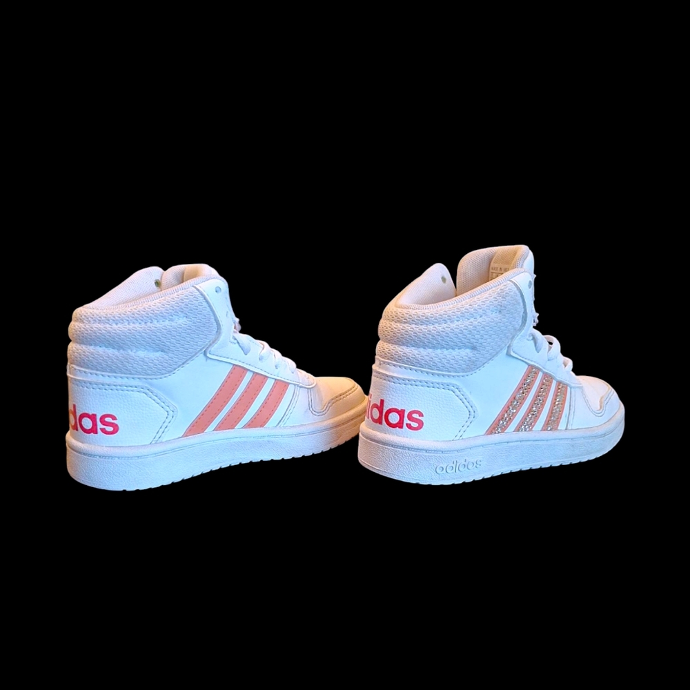 adidas neo Hoops 2.0 Mid J White Pink - Picture 9 of 11